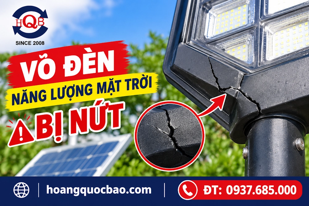 Vỏ đèn năng lượng mặt trời bị nứt